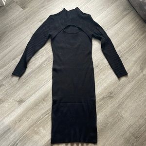 Black midi dress
